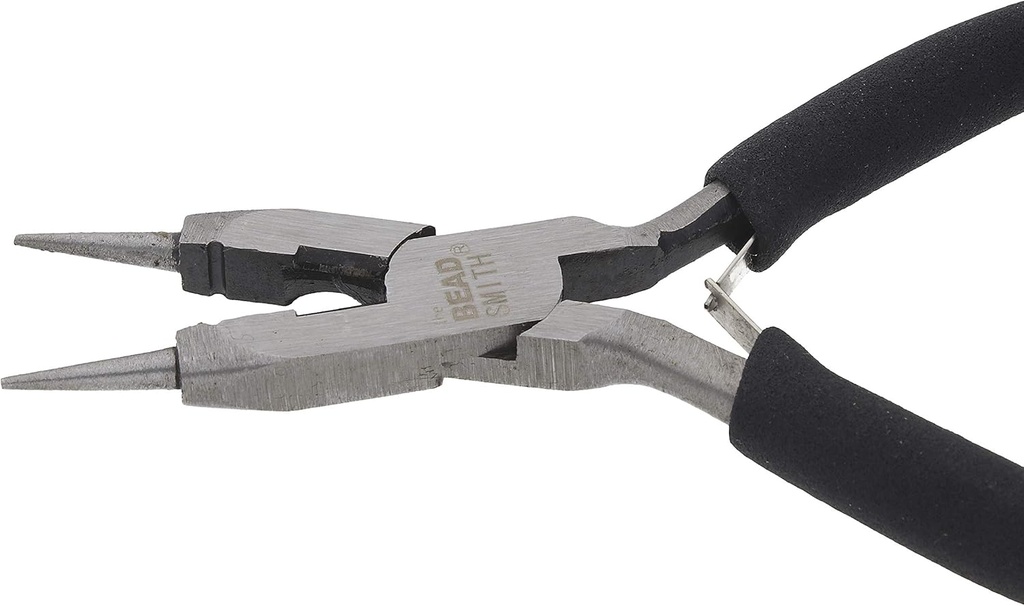 The Beadsmith 4-in-1 Multifunctional Pliers - All-Purpose Jewelry Making Tool w/Cushion Grip, 5”, Create Loops, Cut and Flatten Wire, Close Jump Rings