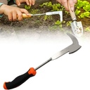 2025 New Manual Crack Weeding Sickle, Gardenia Uprooting Weeding Artifact, Hand Weeder Tool, Uprooting Stainless Steel Removal Iron Rake for Vegetable Lawn Yard Patio Terrace Paving (Rubber handle)