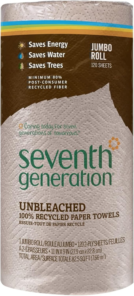 Seventh Generation Nat Paper Towels, 120 Cnt, 120-Count