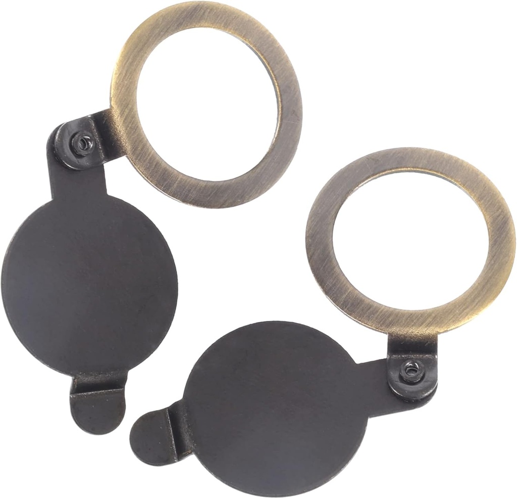 PRETYZOOM 2pcs Door Peephole Cover Plate Copper Privacy Protector for Apartment Door Security Easy Rotate Function Enhanced for Home Office Hotel Antique Bronze Finish