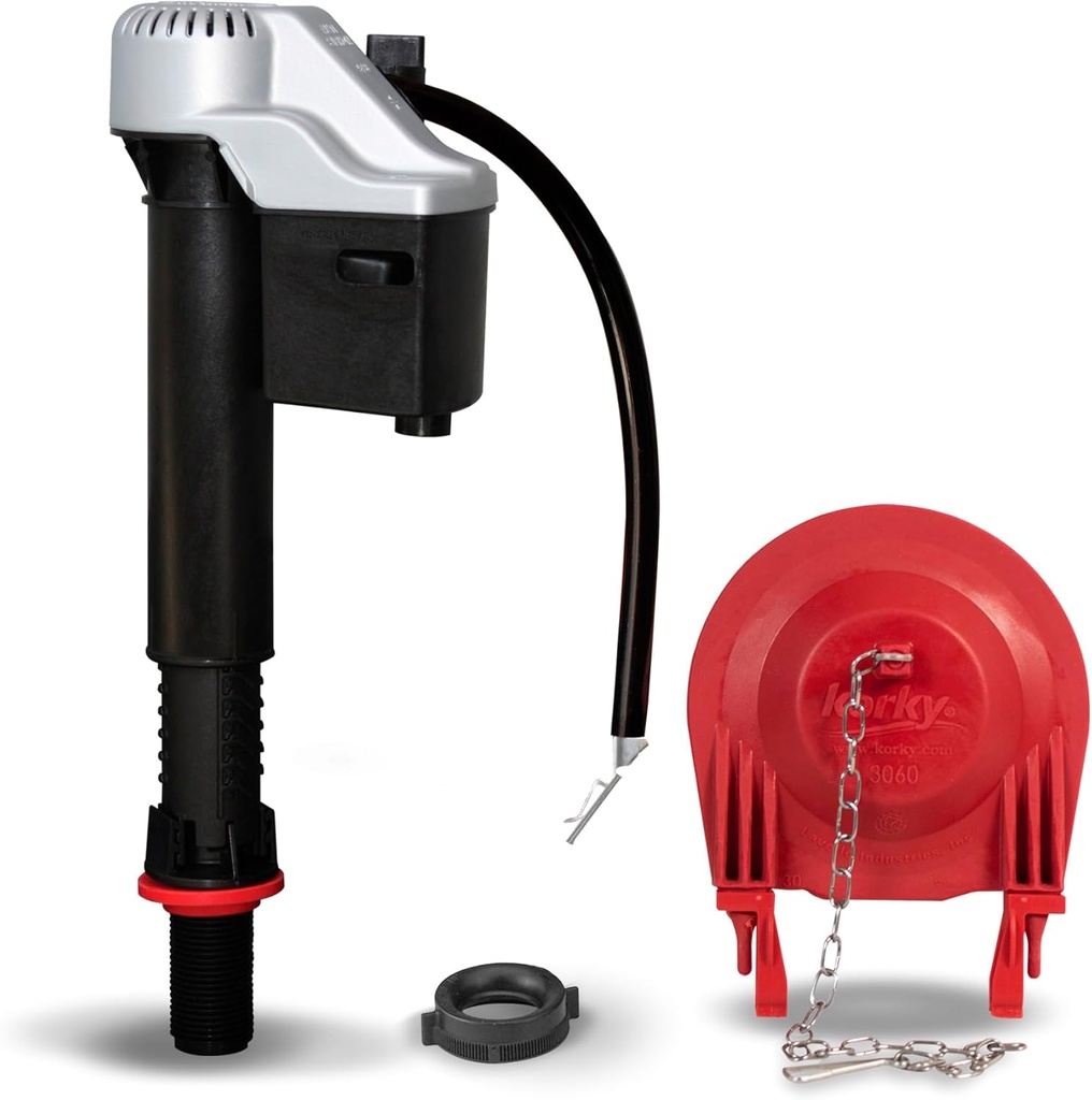 Korky 830MP QuietFILL Platinum Toilet Fill Valve and Premium Large 3-Inch Flapper-Easy to Install-Made in USA