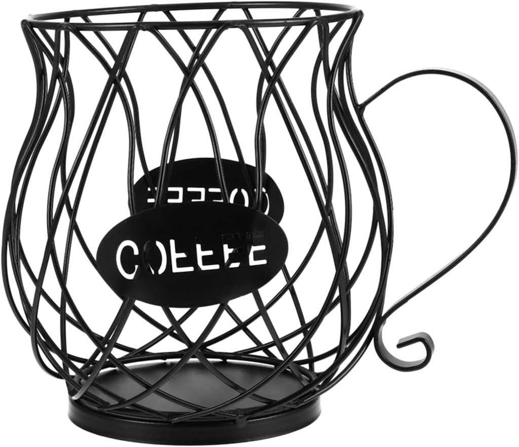 Zerodeko 1pc Iron Fruit Storage Basket Coffee Capsule Holder Organizer Organizer for Kitchen Counter Capacity Espresso Holder Fun and Functional Storage