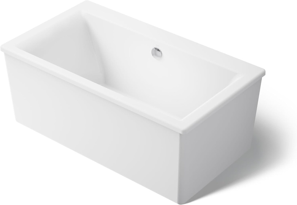 Kohler 24010-0 Stargaze® 60" x 34" freestanding bath with straight shroud, White
