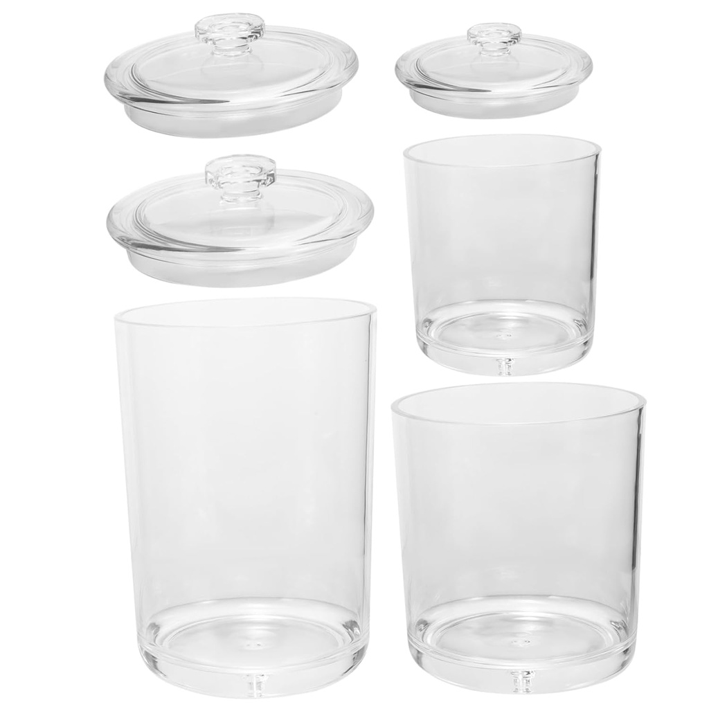 3pcs Transparent Storage Jars Set Airtight Cookie Jar Containers for Candy Tea and Snacks Small Medium Large for Organized Kitchen Counter