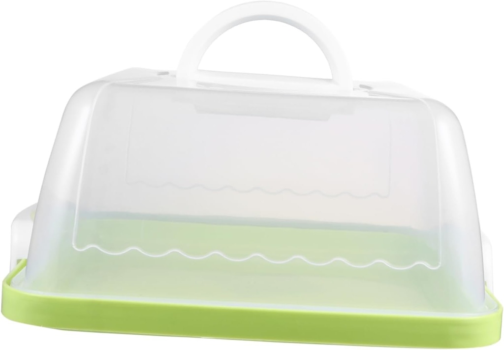 8 Inch Cake Storage Box with Handle Square Cake Carrier with Airtight Cover Portable Cake Transport Food Preservation Box Made of Plastic Safe Reusable