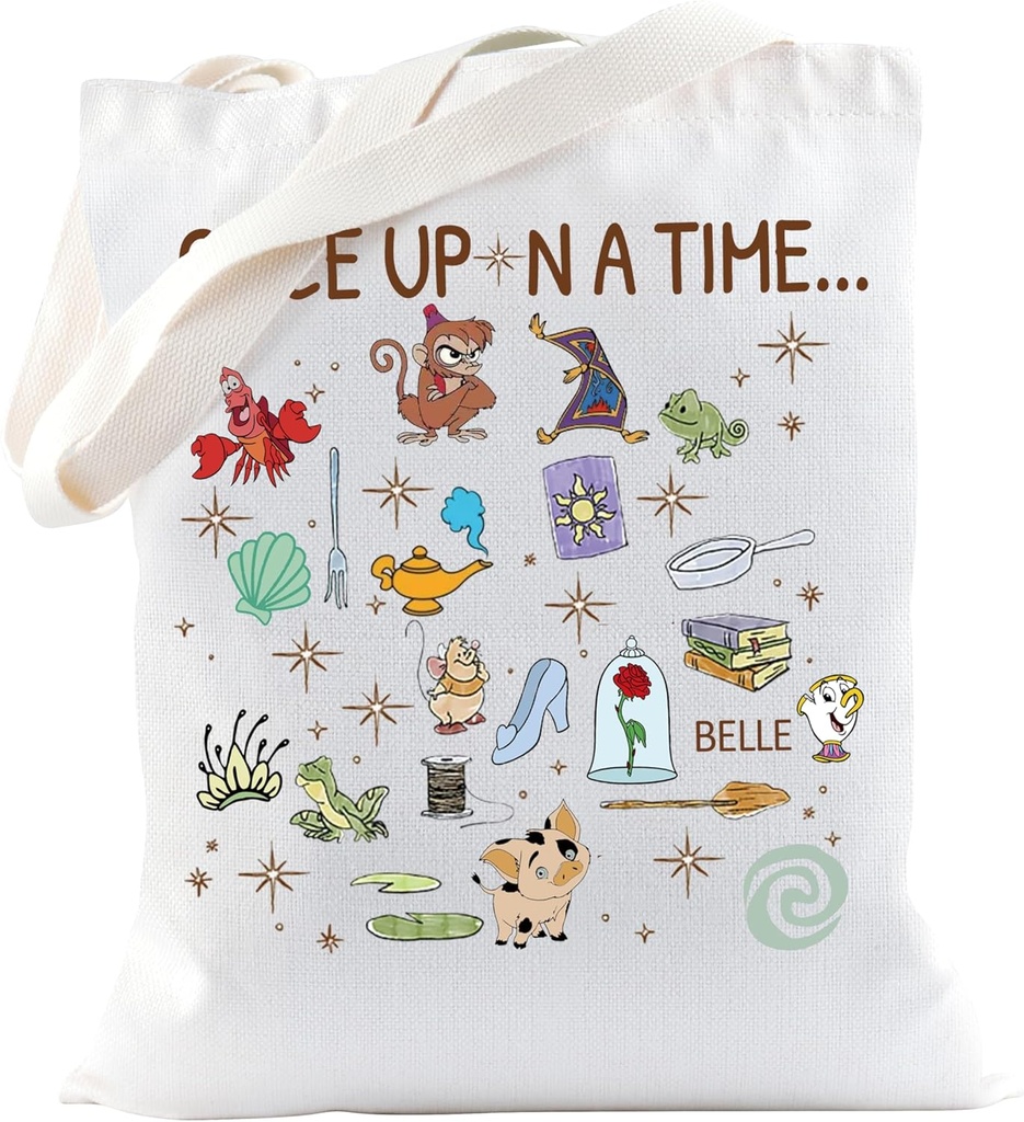 TSOTMO Movie Merchandise Tote Bag Fairy Tale Bag For Fans Cartoon Movie Bag Fairy Tale Book Lovers Gift (Once Tote)