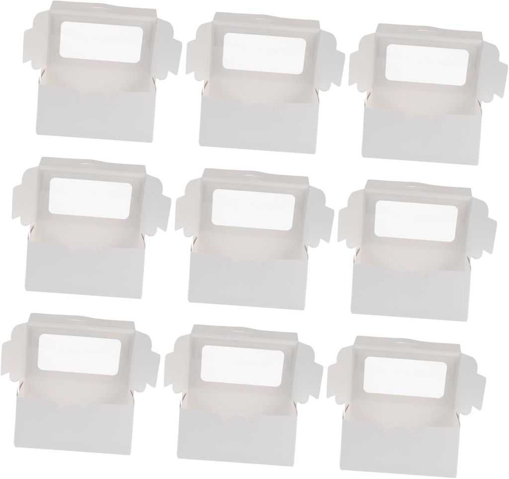 15pcs Upper Window Cupcake Boxes Kraft Cake Packaging Containers Inserts for Muffins Desserts and Treats for Bakeries and Celebrations