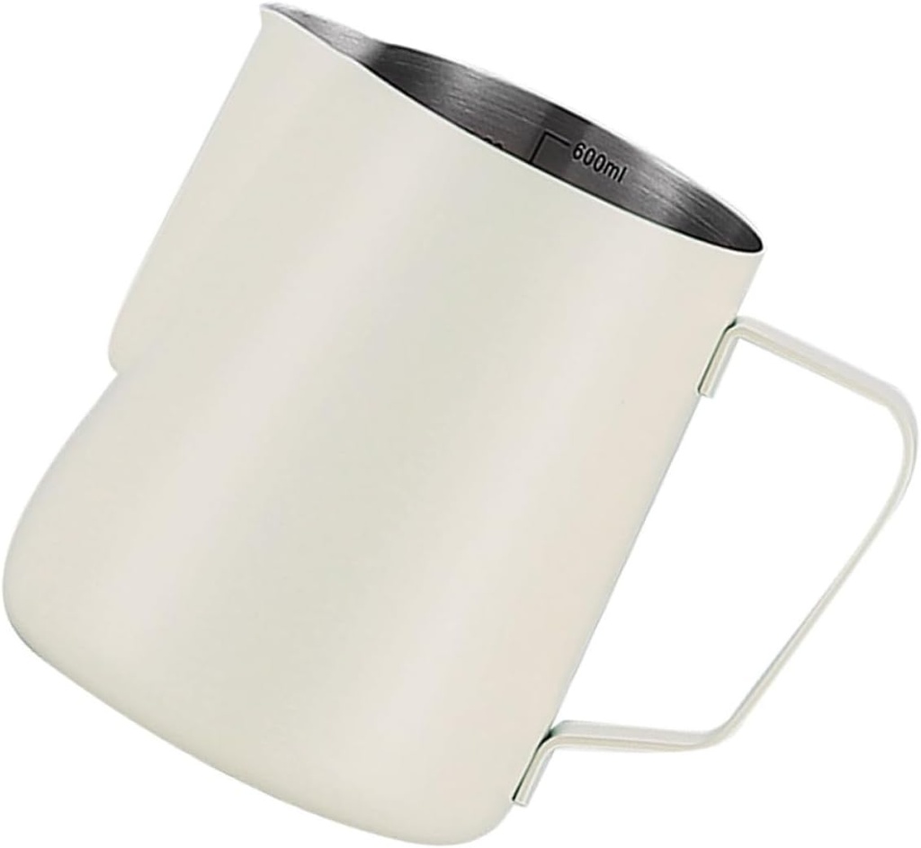 Cabilock Stainless Steel Frothing Pitcher Latte Art Jug Ergonomic Handle for Espresso and Tea for and Home Use