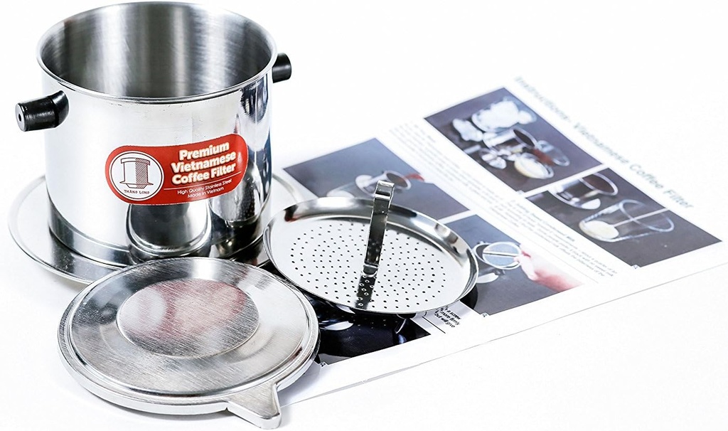 Vietnamese Coffee Filter Phin 11 Ounce (Large), Gravity Insert, One Cup