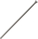 Westbrass 3/8" x 12" Brass Flat Head Toilet Supply Riser, Satin Nickel, D123-07