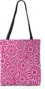 CafePress Hot Pink And White Daisy Flowers 18"x18" Reusable Grocery Shopping Sling Tote Bag