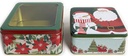 Christmas Cookie Tins with Window Lids for Gift Giving Empty Candy Snack Pastry Treat Swap Box Cerebrate a Holiday Set of 2 Goodies Party Favors Metal Containers Santa & Snowman