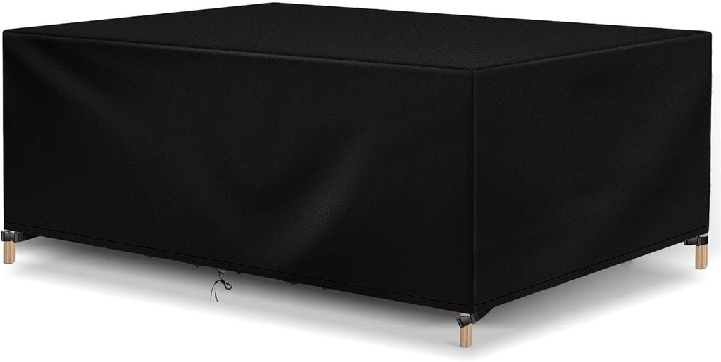 Outdoor Patio Furniture Covers Waterproof 600D Rectangular Outdoor Table and Chair Set Cover Wind Dust Proof Anti-UV Durable Patio Sectional Couch Cover 144" L x 72" W x 36" H / 360x180x90cm