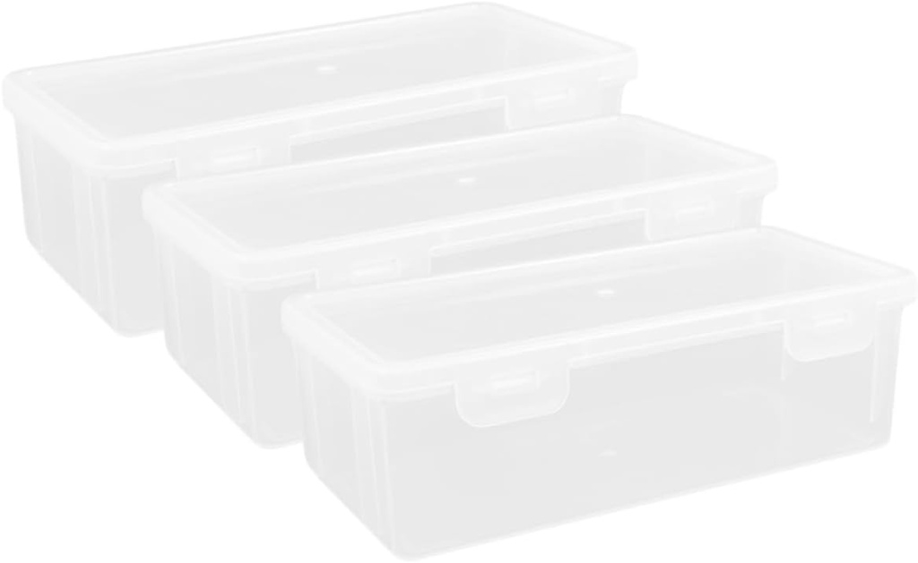 Unomor 3pcs Loaf Bread Storage Box Homemade Bread Storage Containers Fridge Fruit Box Airtight Breadbox