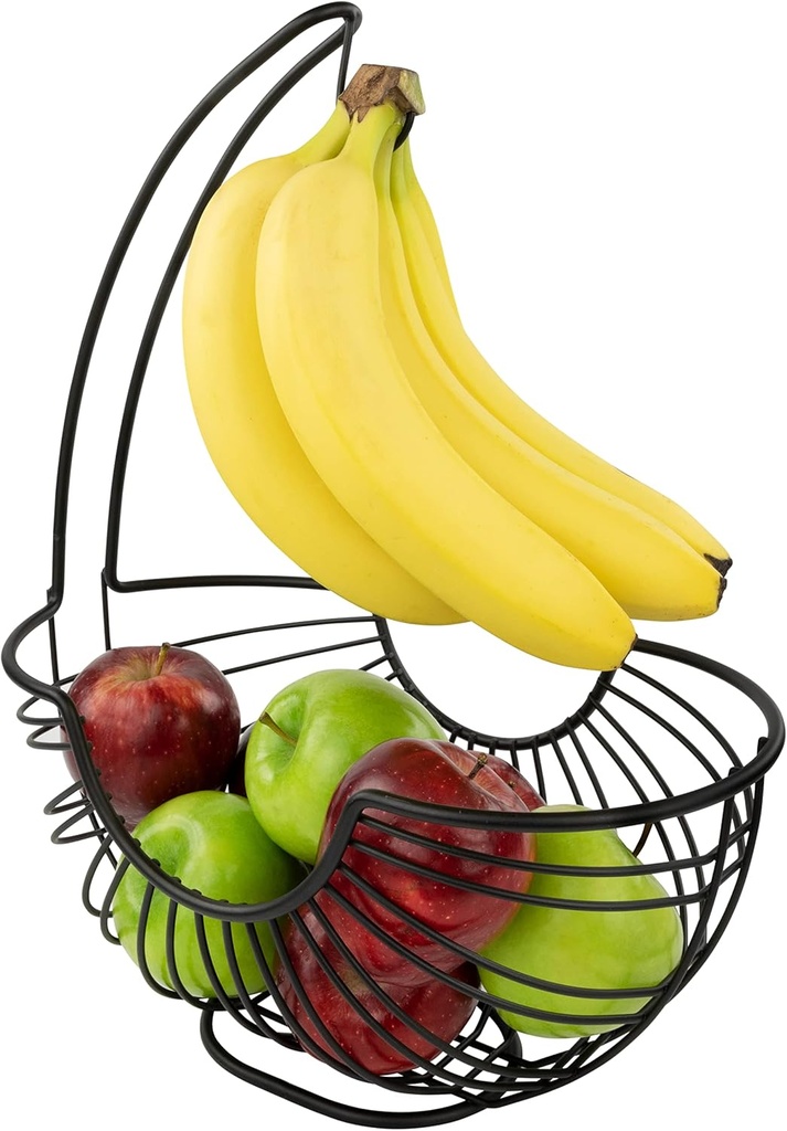 Spectrum Diversified Contempo Ellipse Stand Fruit Tree for Produce Storage in Kitchen, Black