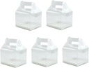 Cabilock 5pcs Transparent Cupcake Boxes with Handle Clear Design for Home Bakery and Party Use for Cupcake Display and Transport