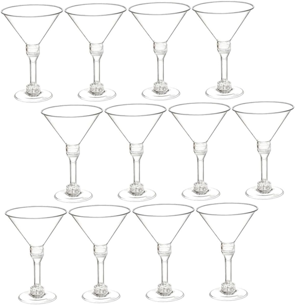 15Pcs Disposable Cocktail Goblets Unbreakable Drinking Glasses for Parties Festivals Celebrations Lightweight Elegant Design for Liquor Wine and Desserts