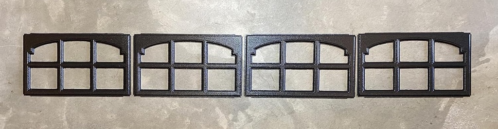 4 Clopay Charleston Replacement Decorative Inserts for Short Panel Clopay Garage Doors Black