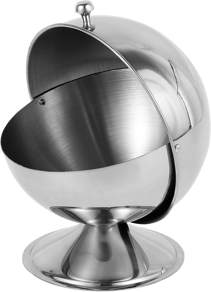 Stainless Steel Sugar Bowl with Roll Top, Roll Top Sugar Bowl, Sugar Cube Holder, Candy Jar Cookies Mints Holder Bowl for Kitchen Coffee Bar Beverage Household