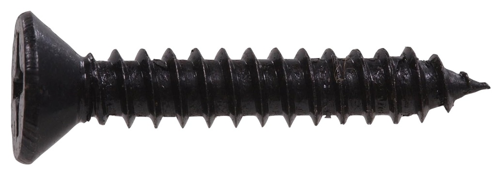 The Hillman Group 851974 12 x 1-1/4-Inch Wood Screw Flat Head Phillips, Black Finish
