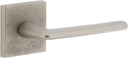 Viaggio QADMLNBRZ_SD_RH Motivo Solid Brass Non-Turning One-Sided Dummy Door Lever with Brezza Lever and Quadrato Linen Backplate - Satin Nickel