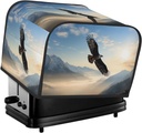 4 Slice Toaster Cover with Two Pockets for Storing knife Super Soft Appliance Cover eagle mountains Dust Cover for Kitchen Small Oven Cover Kitchen Bread Machine Protector Cover