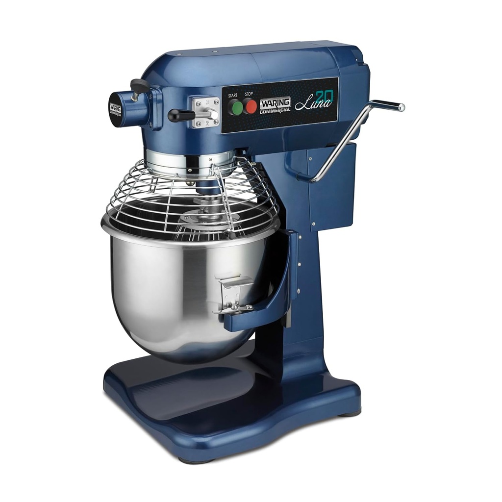 Waring Commercial Luna 20 - 20 Quart Planetary Mixer, includes Dough Hook, Mixing Paddle & Whisk