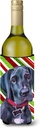 Caroline's Treasures LH9593LITERK Black Great Dane Puppy Candy Cane Holiday Christmas Wine Bottle Hugger Bottle Cooler Sleeve Hugger Machine Washable Collapsible Insulator Beverage Insulated Holder