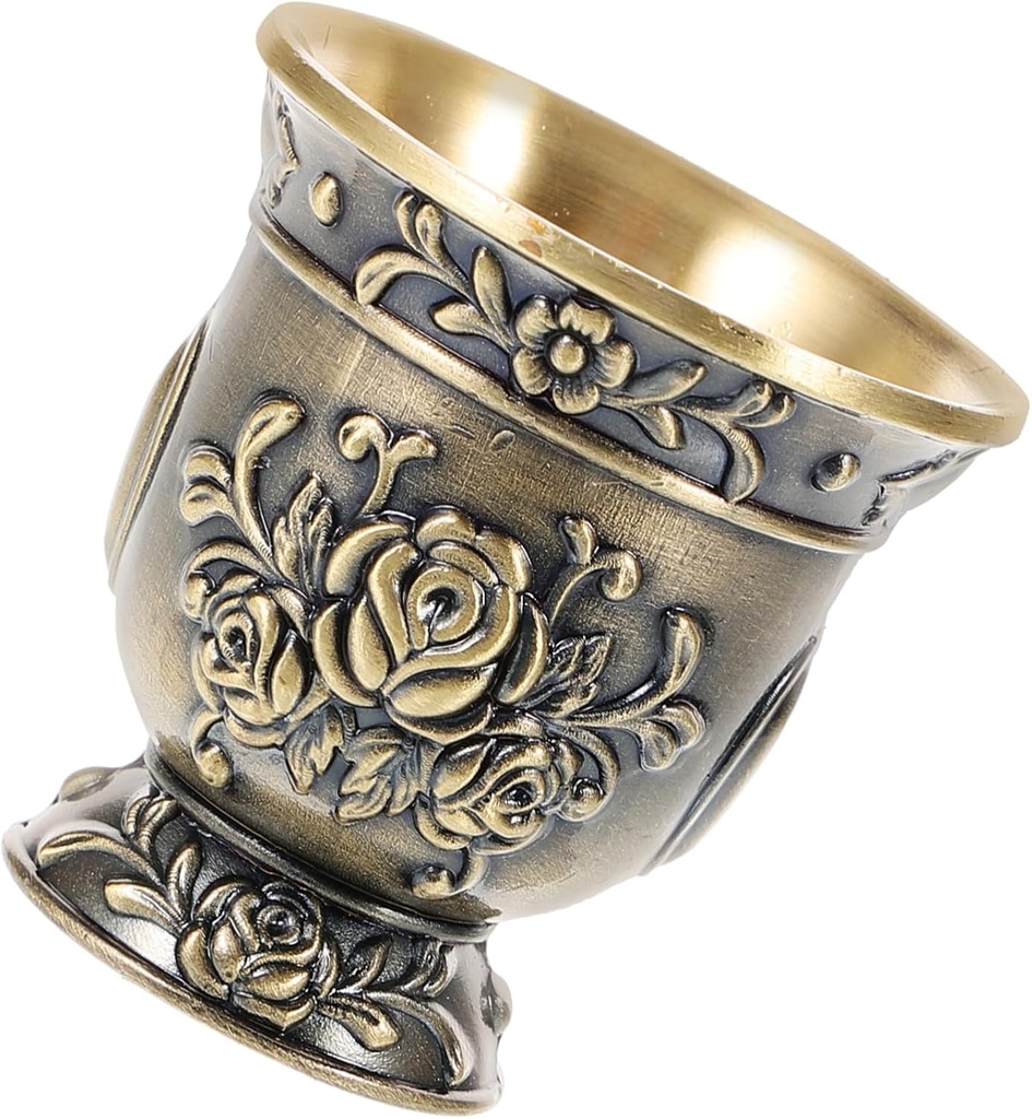 Chinese Style Retro Metal Tea Cup Elegant Water Cup for Tea and Sake Unique present for Friends and Family