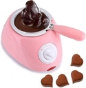 Chocolate Melter, Plastic Hot Chocolate Melting Pot, Electric Fondue Melter Machine, Kitchen Tool with DIY Mould Set Chocolate Melter for Candy Making