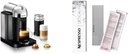 Nespresso Vertuo Coffee and Espresso Maker by Breville, Chrome with Aeroccino Milk Frother Descaling Kit