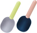 BESPORTBLE 2pcs Multifunctional Pet Food Scoop Abs Dog and Cat Feeding Tool Easy to Clean for Pet Food Containers Gray Green Each