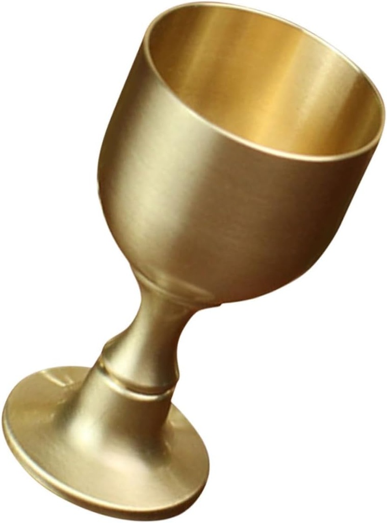 Communion Goblet,Vintage Chalice Goblet,Brass Wine Glass Holy Grail Cup Church Cups Liqueur Cup Altar Cup Tea Goblet Pentagram Chalice Mini Chalice