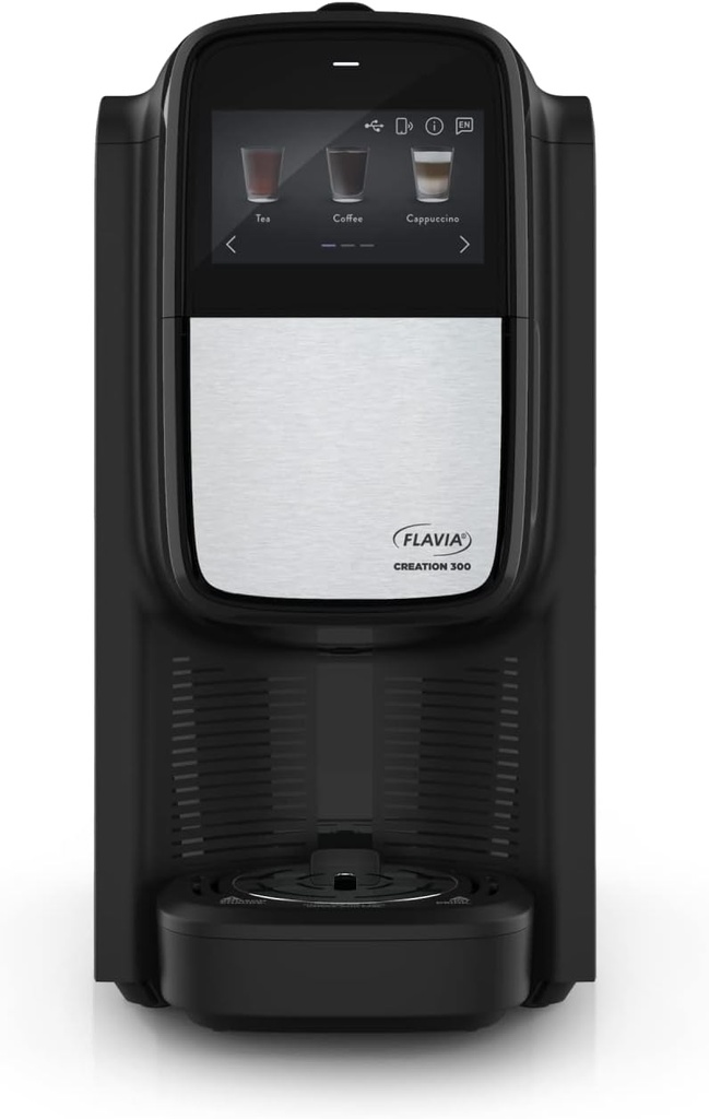 Flavia Creation 300 Brewer, Makes Coffee, Lattes, Tea, and other Hot or Cold Beverages with Single-Serve Freshpacks, Multiple Brew Sizes