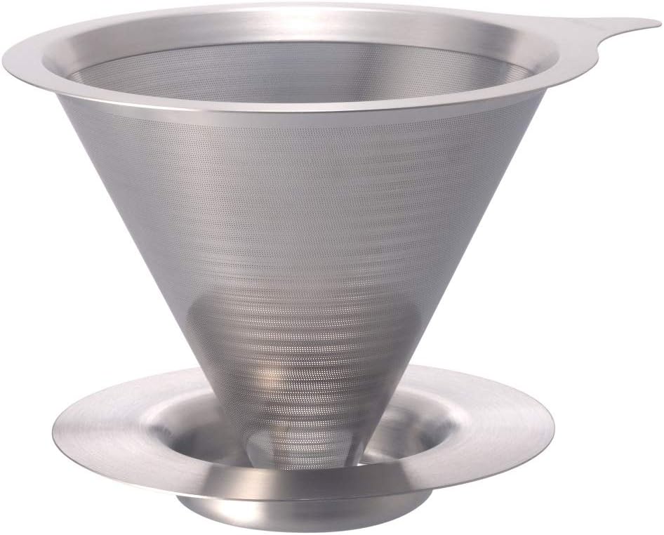 Hario Double Mesh Metal Dripper, Size 02, Silver
