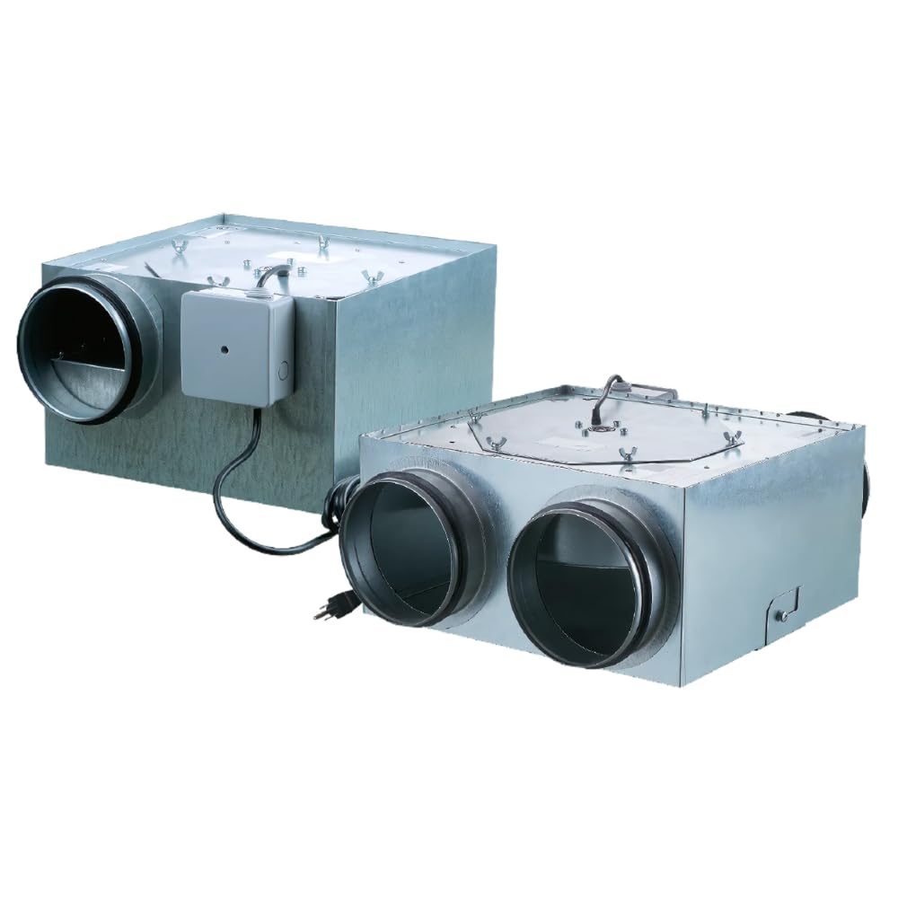 VENTS-US VKP 150/150 * 2- Centrifugal Ventilation Fan w/Backward Impeller - 360 CFM, 119 Watts