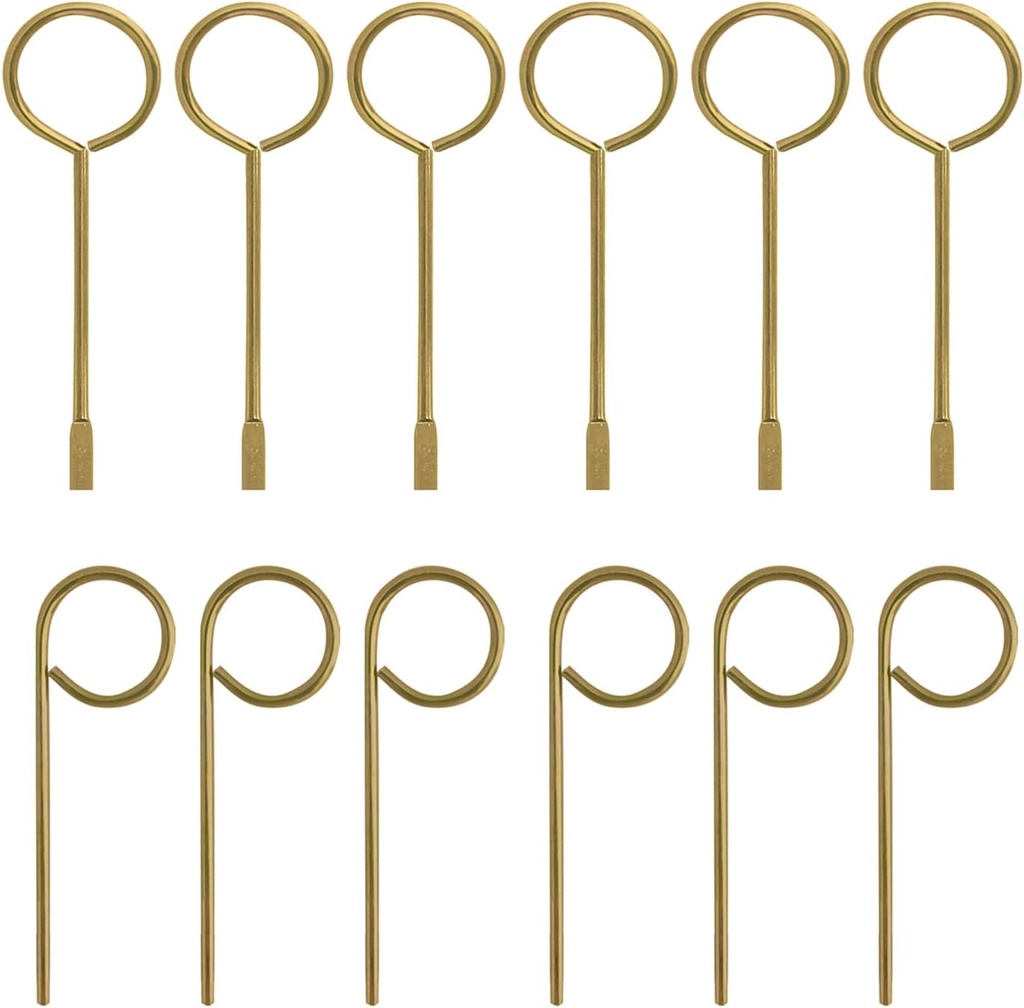 Interior Bedroom/Bathroom Emergency Key, Key Pin for Interior Privacy Door Knob Lever Compatible - 12 Pack