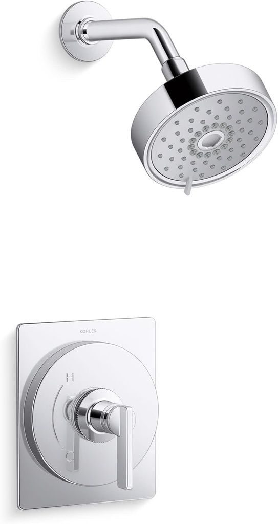 Kohler KTS35916-4G-CP Castia by Studio McGee Shower Only Trim Package with 1.75 GPM Single Function Shower Head with MasterClean Sprayface Polished Chrome