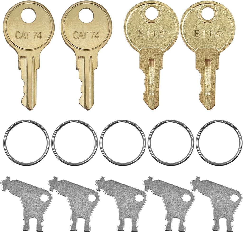 Paper Towel Dispenser Key Set, 9 Pcs 50504 Keys + 33043 CAT 74 Keys + E114 Keys, Replacement Key Compatible with Georgia Pacific, E-114, Janitor Bobrick Cat 74 33043 Toilet Paper Dispensers