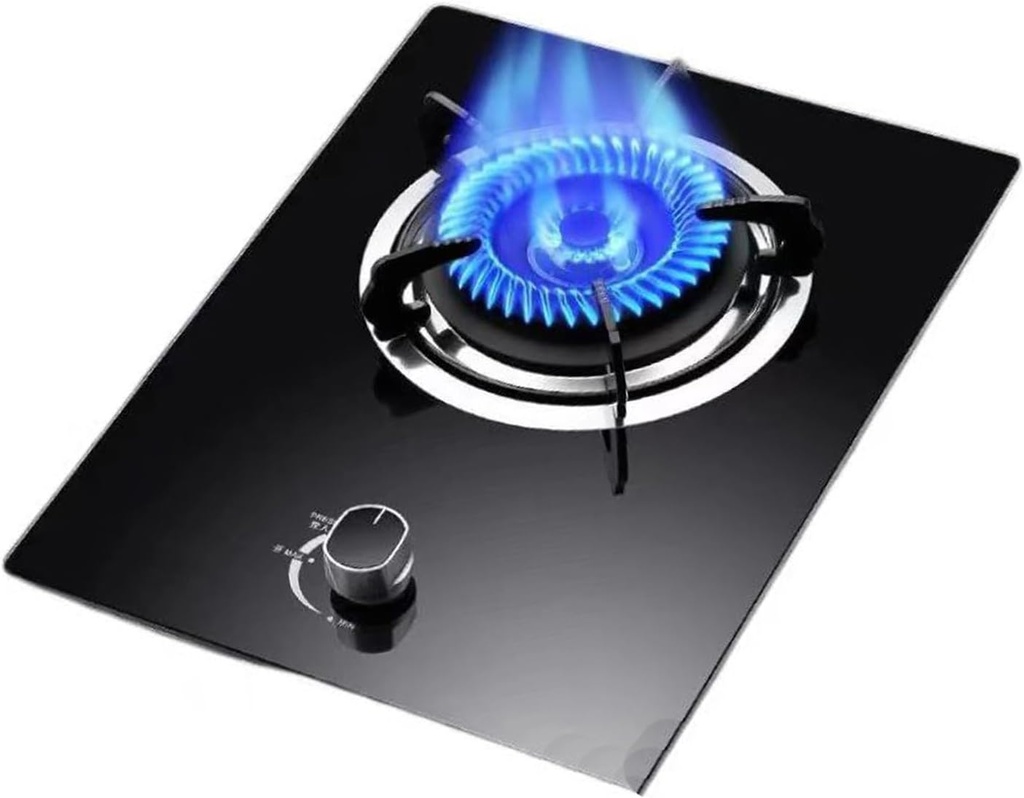 Gas Stove,Single Burner,4.5KW Kitchen Counter Top Stove,Gas/LP Gas Conversion Stove,with Flameout Protection,for Home Kitchen(NG)