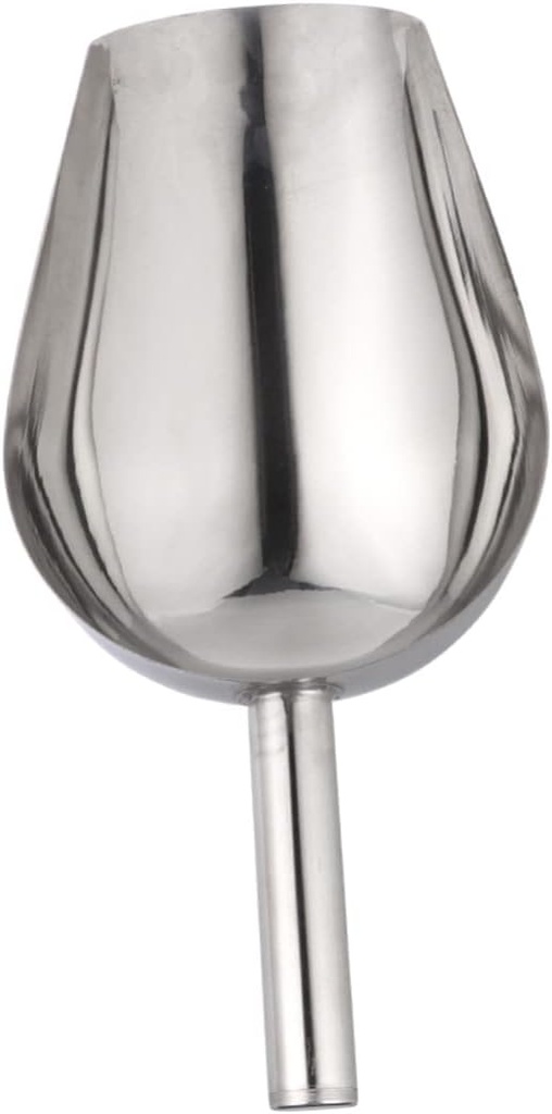 1pc Ice Cube Scoop Grain Sifting Shovel Stainless Steel Food Scoop Multifunctional for Rice Nuts Flour Candy for Home