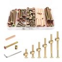 Crib Screws Hardware Replacement Kit - 26 Set Baby Bed Frame Bolts,Barrel Nuts&Wooden Dowel Pins Set - M6x16/40/50/60/70/80 mm Hex Drive Socket Cap Screws Nuts for Beds Headboards Chairs Furniture