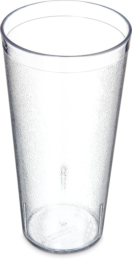 Carlisle FoodService Products 52248107 Stackable ShatterResistant Plastic Tumbler, 24 oz., Clear (Pack of 6)