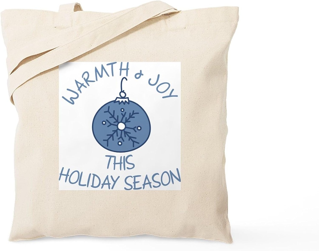 CafePress Warmth And Joy Tote Bag Reusable Natural Beige Canvas Shopping Bag