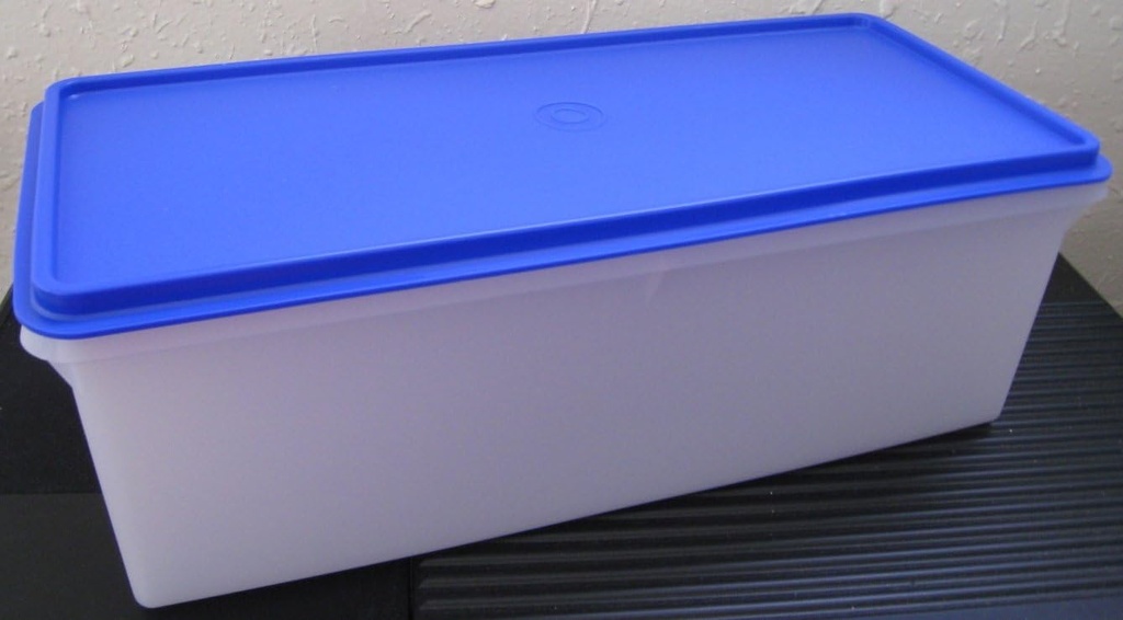 Tupperware Jumbo Bread Server Keeper Blue Seal