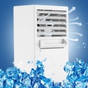 ZAMTAC 100~240V Mini Portable Desktop Air Conditioning Fan for Cooler Cooling Summer Hot Day Use US Plug Desktop Table Fan - (Color: White)