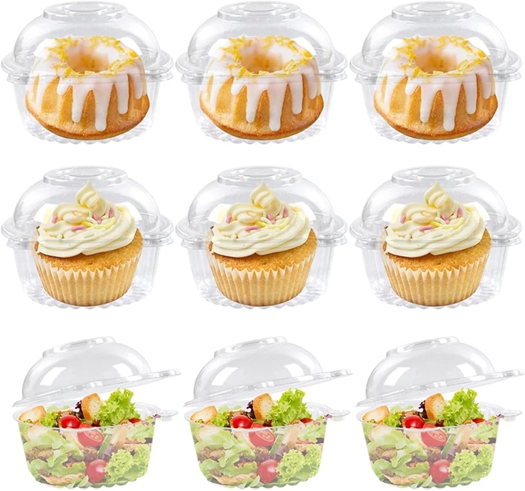 Cupcake Boxes 200Pcs Cupcake Packaging Box Clear Dessert Donut Muffin Cake for Cookies Cupcakes(60pcs)