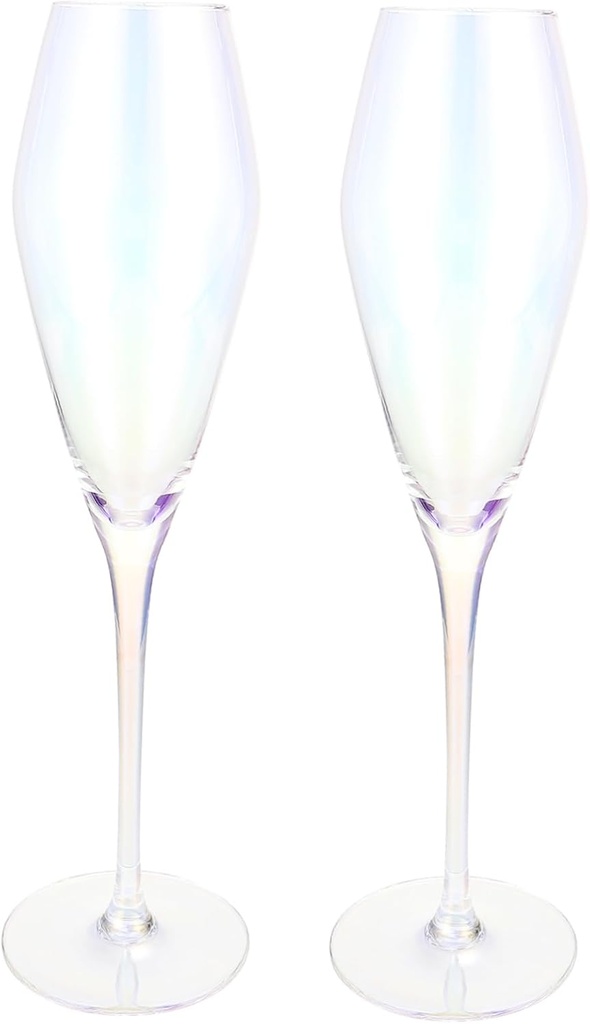 KICHOUSE 2pcs Flutes Elegant Goblets for Weddings Celebrations Special Occasions Lightweight Ergonomic Design for Comfortable Drinking