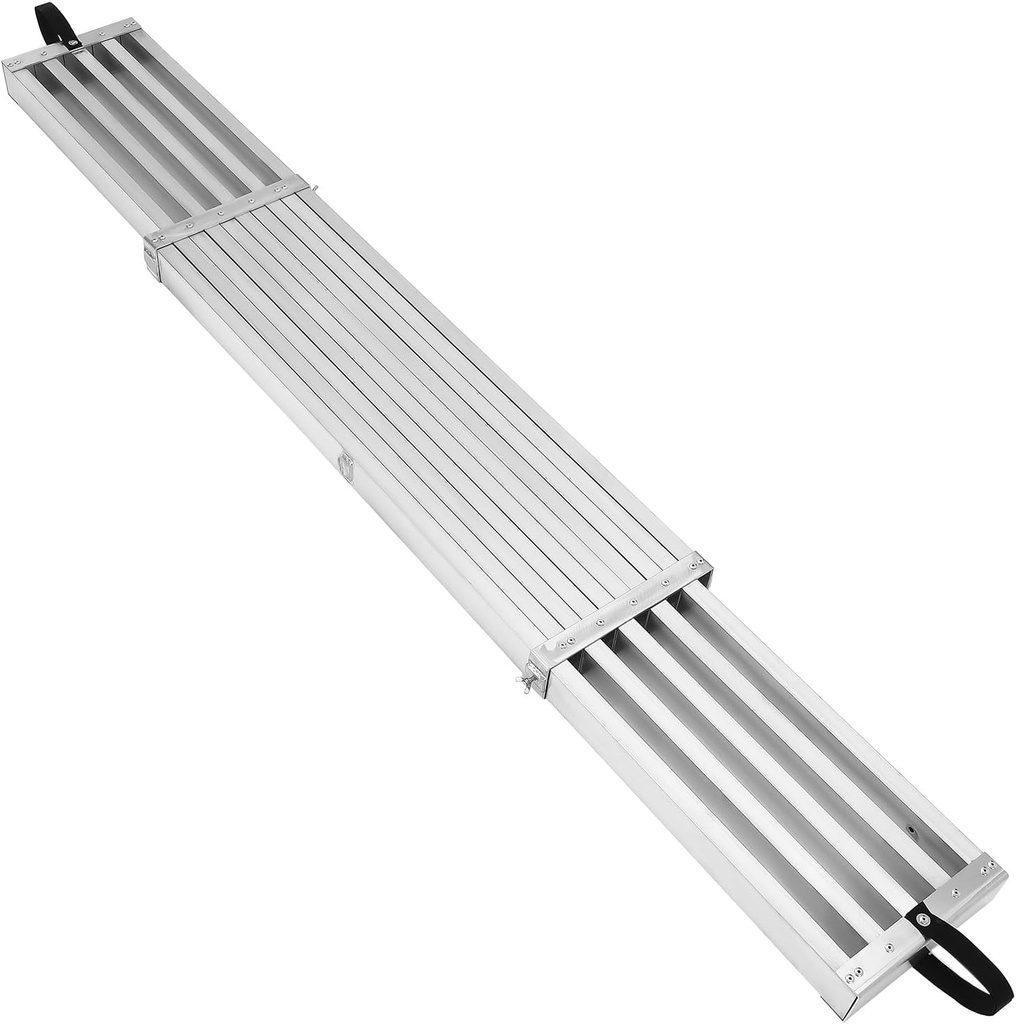 Telescoping Work Plank, 9-15ft Aluminum Extension Plank Adjustable Work Platform, Scaffolding Plank with Skid-Proof Platform Scaffold Ladder Accessory, 440Lbs Capacity