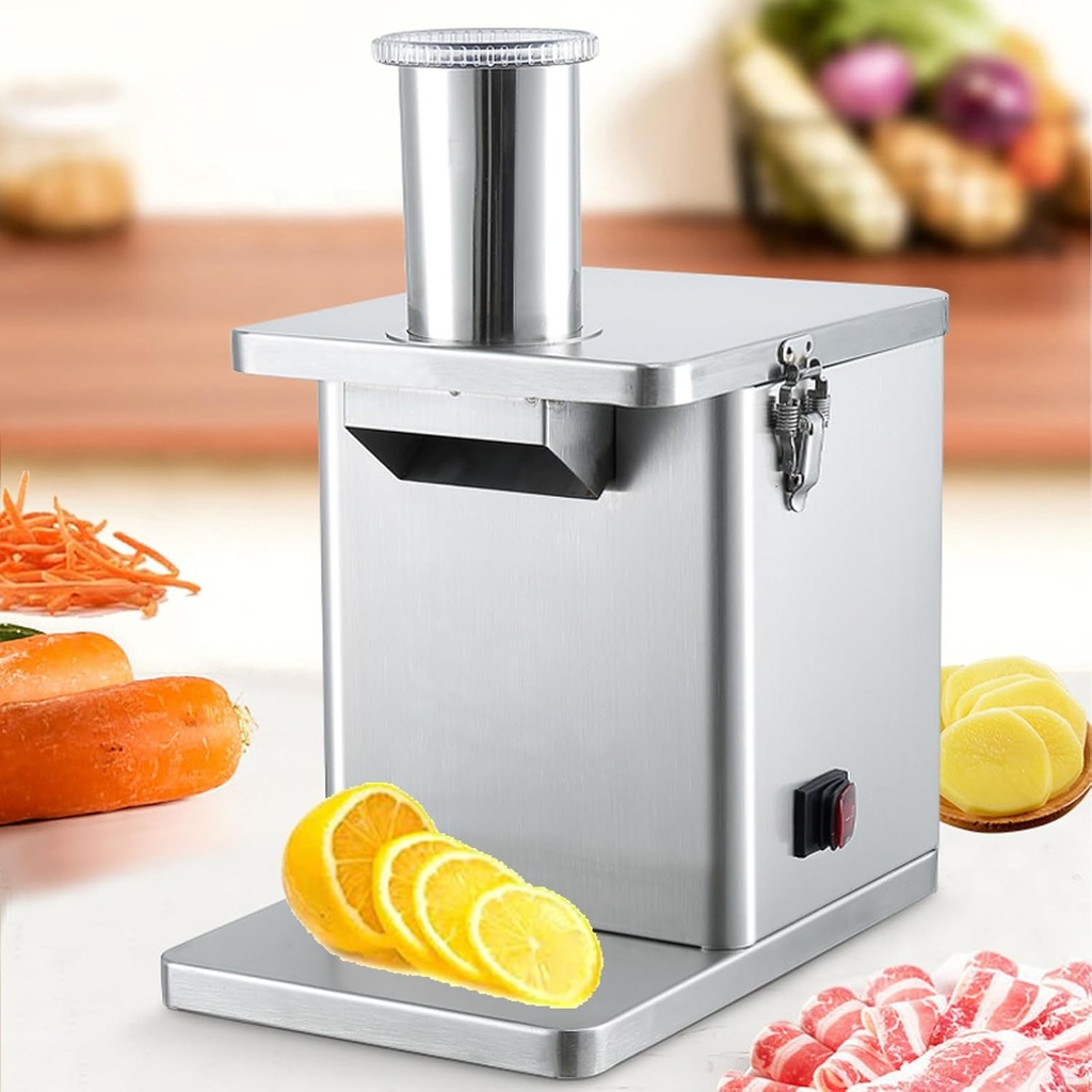 3 in 1 Electric Commercial Vegetable Chopper, Multifunction Dicer and Slicer, Electric Fruit Dicer, Shredder, Potato Slicer, Multi Blade Vegetable Processor for use in Restaurants,